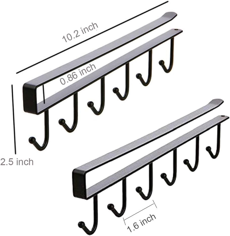 حامل أكواب معدني بـ 6 خطافات