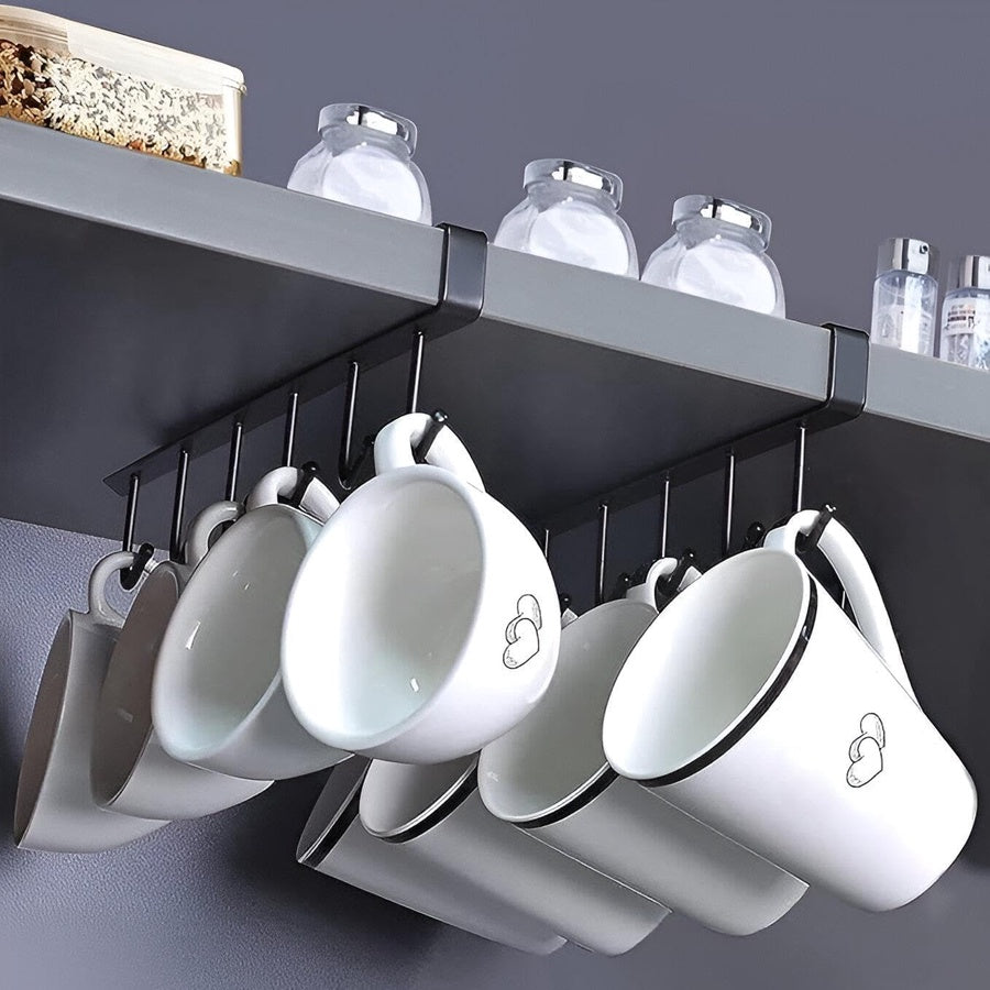 حامل أكواب معدني بـ 6 خطافات