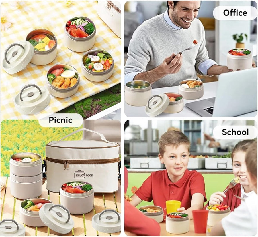 لانش بوكس حراري 4 قطع